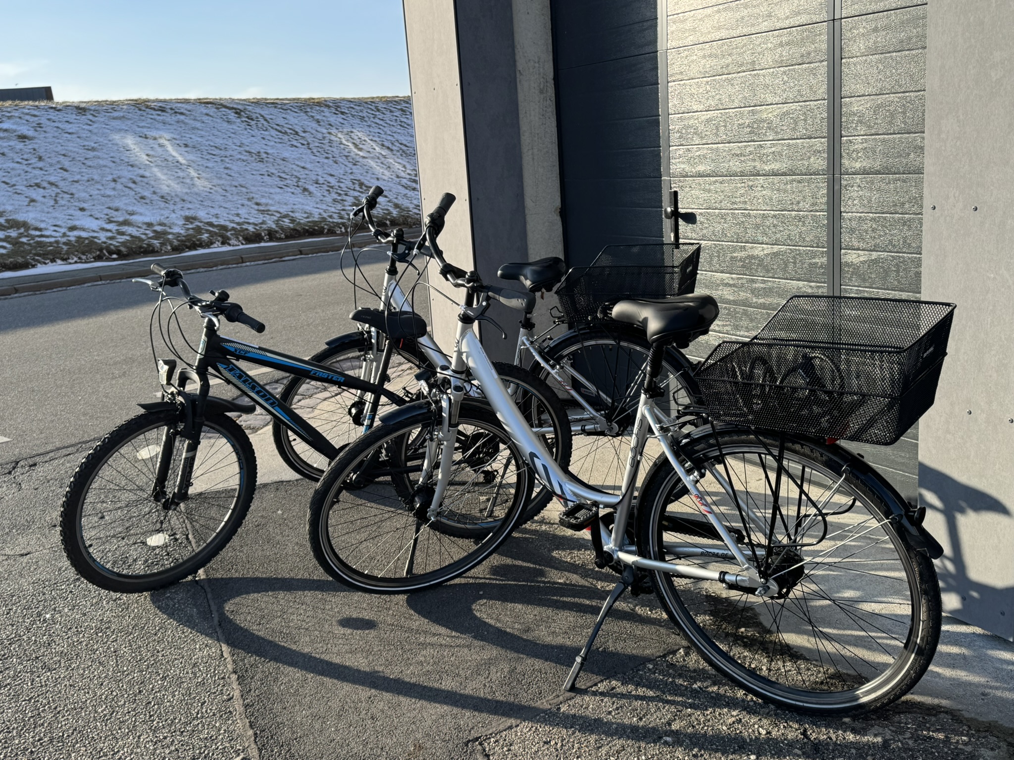 Zwei der drei bereitstehenden Citybikes